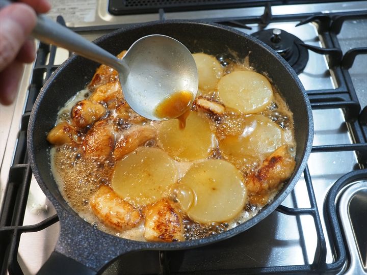 鶏むね肉と大根のはちみつポン酢煮