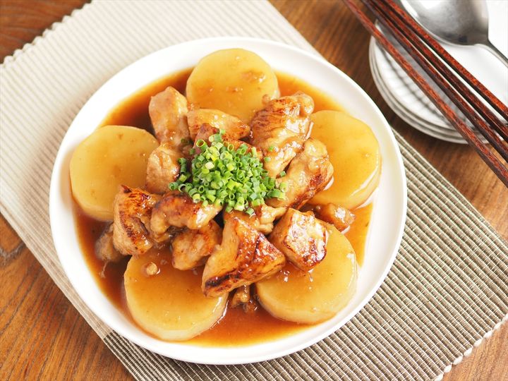 鶏むね肉と大根のはちみつポン酢煮