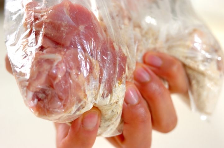 チキンとサツマイモのミルクカレーの下準備1