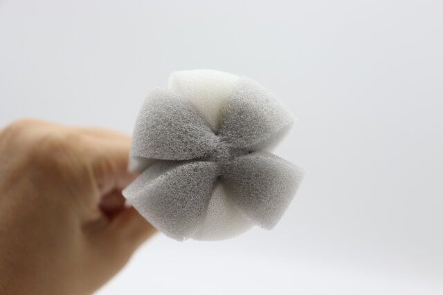 ダイソー コップ・ボトル洗いスポンジ（2段伸縮） 頭部 スポンジ