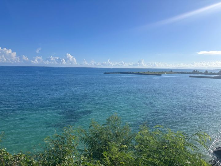 青々とした海が眼前に広がる景色を眺めているだけでも、心が洗われていく。