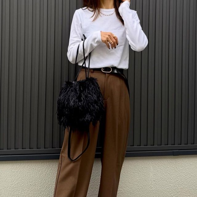 UNIQLO「ソフトリブクルーネックT/長袖」