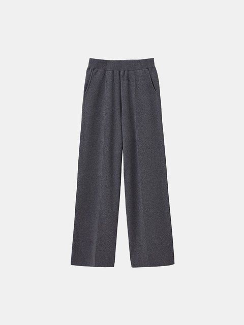 PLSTのレーヨンブレンドニットパンツ