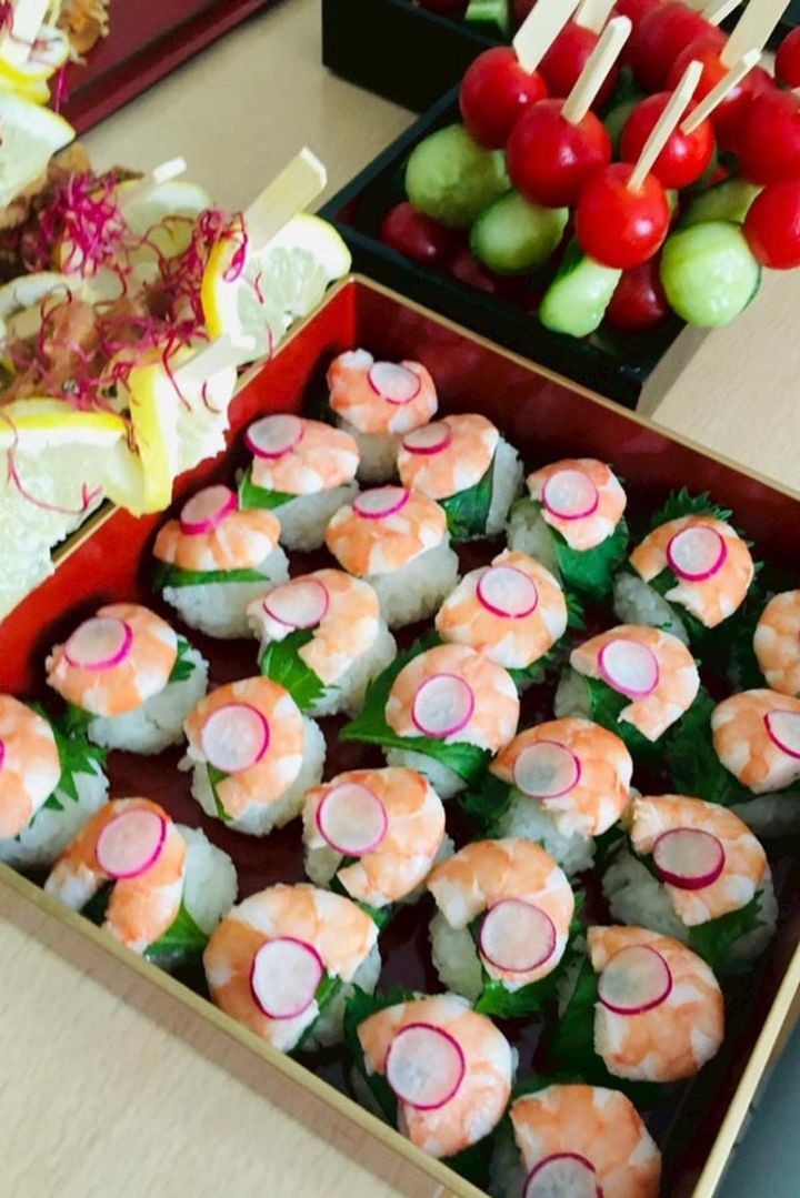 ケータリングの手まり寿司