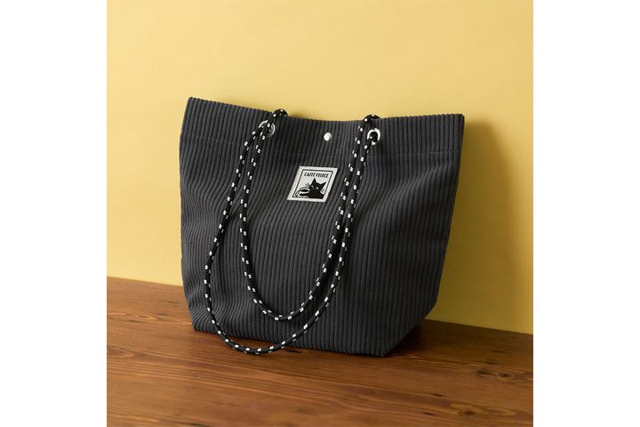 黒ねこコーデュロイバッグ