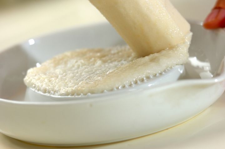 月見とろろそばの下準備2