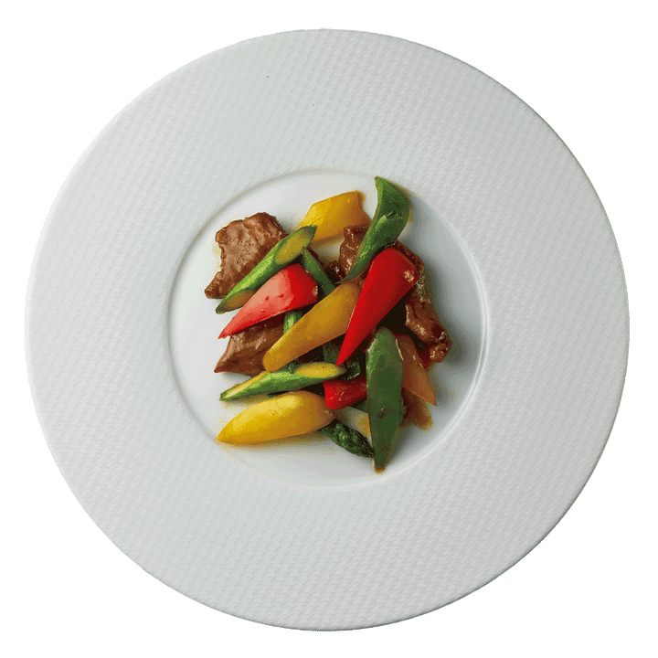 天草和牛とパプリカのオイスター炒め