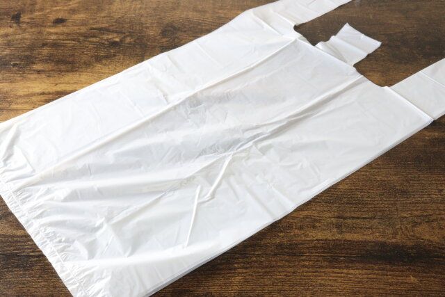 ひも付きコンパクト手さげポリ袋 サイズ感