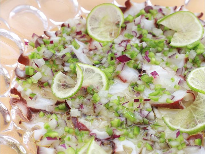 北海タコのカルパッチョ 柚子ポン酢ジュレ