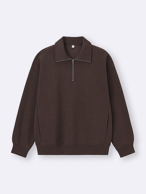 GUのヘビーウェイトスウェットハーフジッププルオーバー