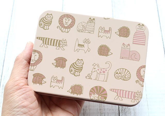 リサ・ラーソン木製スタンプセットブリキケース