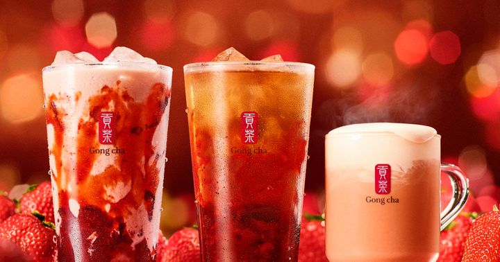 ゴンチャ「あまおう ホリデー」ラインナップ