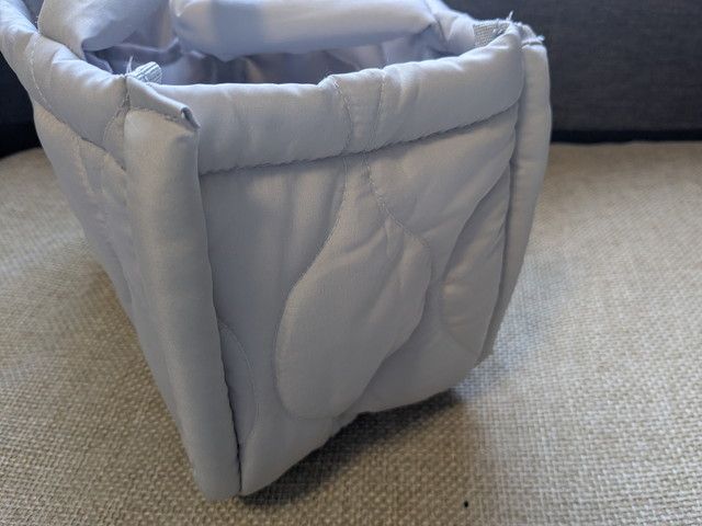 miffy ふかふかキルティング収納トートのサイドとマチの厚み