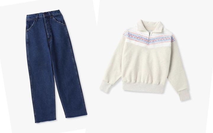 画像: デニムパンツ￥27,500・ニット￥39,600（RHC） ronherman.jp