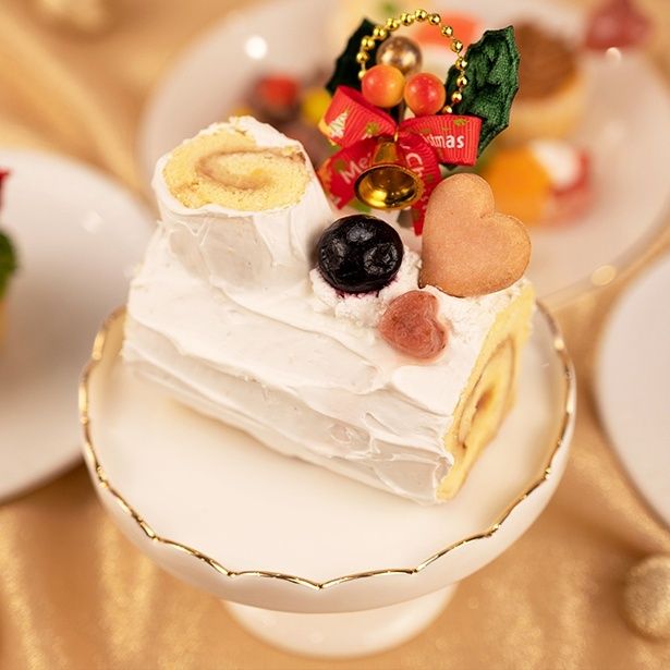 雪降るブッシュドノエル