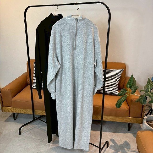 しまむらNONハーフジップワンピース