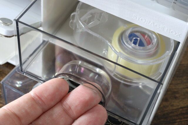 ダイソー 多機能引き出しケース（仕切板付） 引き出し 使用例