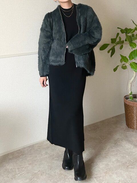 GU2ピースビスチェセットワンピースのワンピース単体コーデ