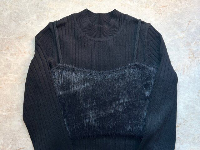 GU2ピースビスチェセットワンピースのブラック