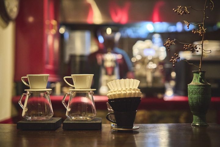 ハンドドリップのコーヒー