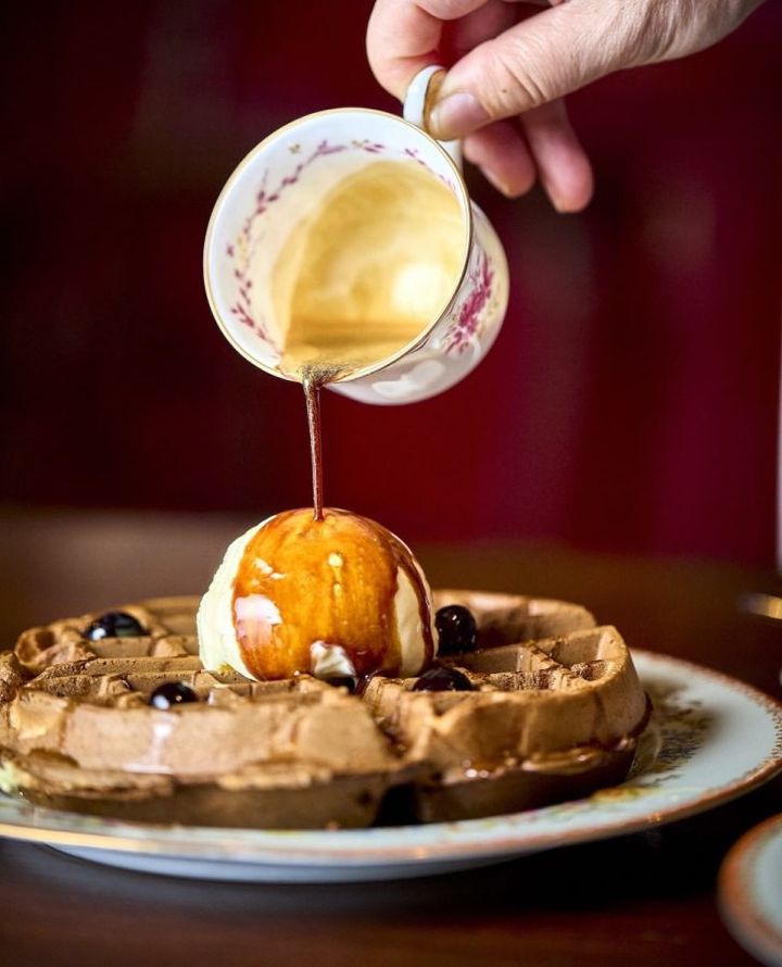 「アフォガードのワッフル」1200円