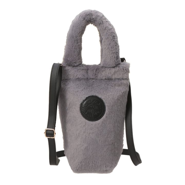 ボトルショルダーバッグファーグレー