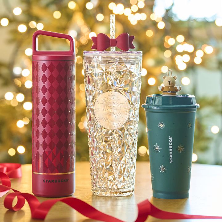 スターバックス2025 クリスマス赤ハンドルリッドボトルMiiR 591ml