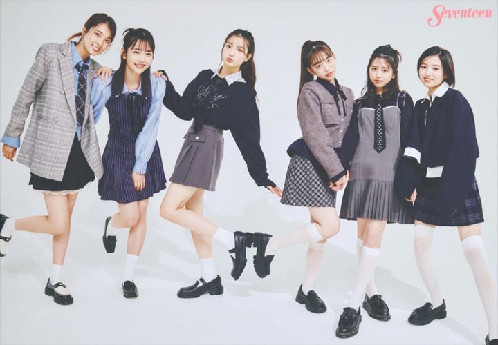 「Seventeen」冬号に登場する（左から）堀口真帆、原田花埜、川瀬翠子、岡本望来、梶原叶渚、佐々木満音 （C）Seventeen2025冬号／集英社 撮影／千葉タイチ width=