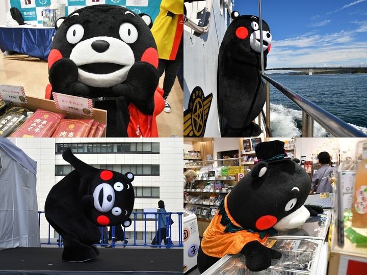 秋晴れの空の下、くまモンはクルージング、ロードレースの応援、祭りやフェスのステージと、今月も元気いっぱいに駆けめぐりました。「とんでもなくかわいい」ポーズのくまモンにも注目！【10月のくまモン】を、たくさんの画像とともに振り返ります。