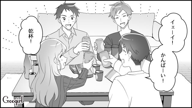 家のペットカメラを確認したところ…「かんぱーい！」夫が勝手に飲み会を開催していた話