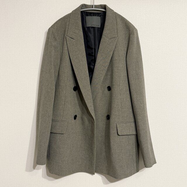 uncraveウールライクツイルジャケット チャコール