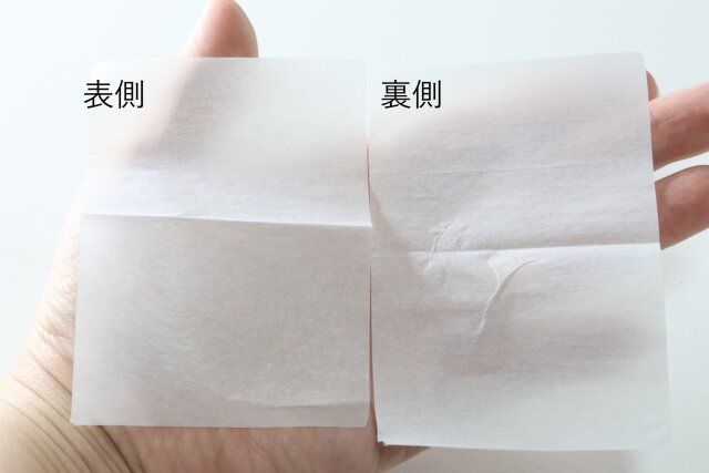 スリーコインズのAUSヘアパウダーシート〈整髪料〉の表と裏