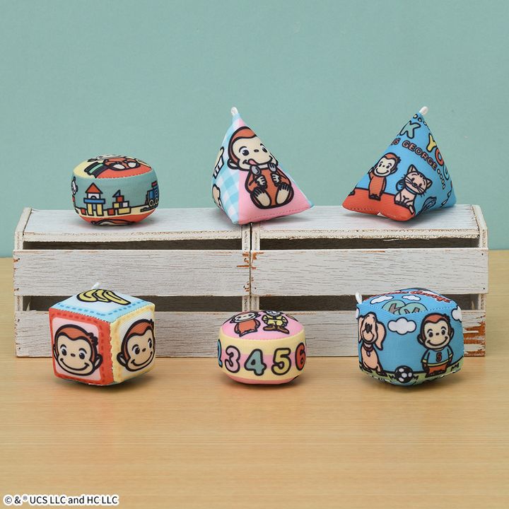おさるのジョージ カラフルプチソフトブロック