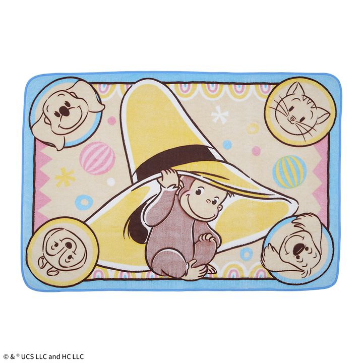 おさるのジョージ プラチナムザッカfuwa&hugブランケット～黄色い帽子～