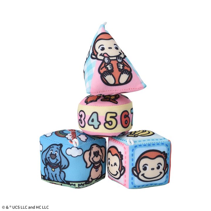 おさるのジョージ カラフルプチソフトブロック イメージ