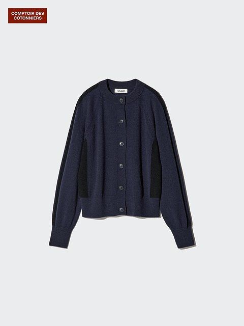 ユニクロのカシミヤクルーネックカーディガン