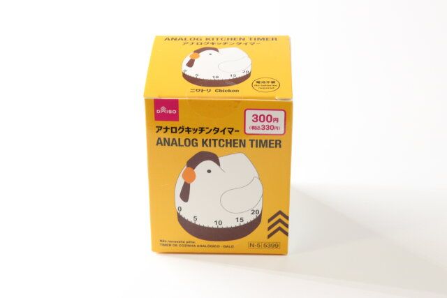 ダイソー アナログキッチンタイマー（ニワトリ） パッケージ