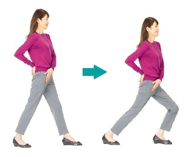 1.ももの付け根を伸ばす