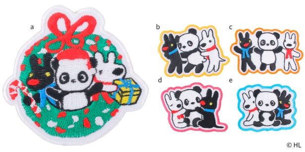 「刺繍ステッカーワッペン」(a：2750円/b～e：2200円) 