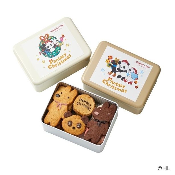 「リサとガスパール クッキー缶」(各4860円・各種限定80個)