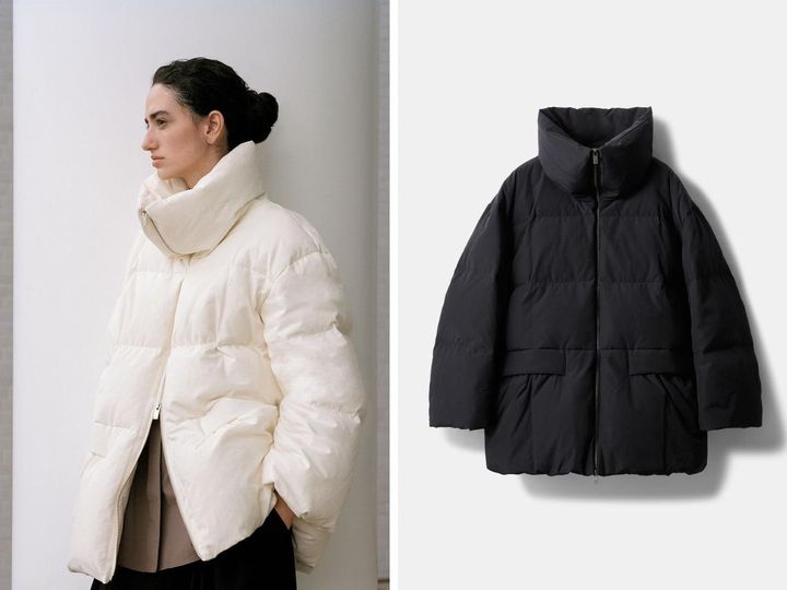 画像: 「ダウンコート」各￥55,000 出典:プラステ