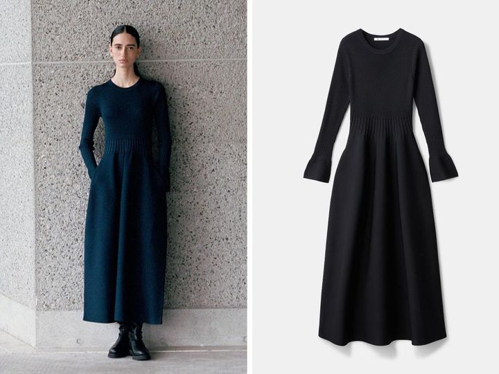 画像: 「ニットフレアワンピース」各￥19,000 出典:プラステ