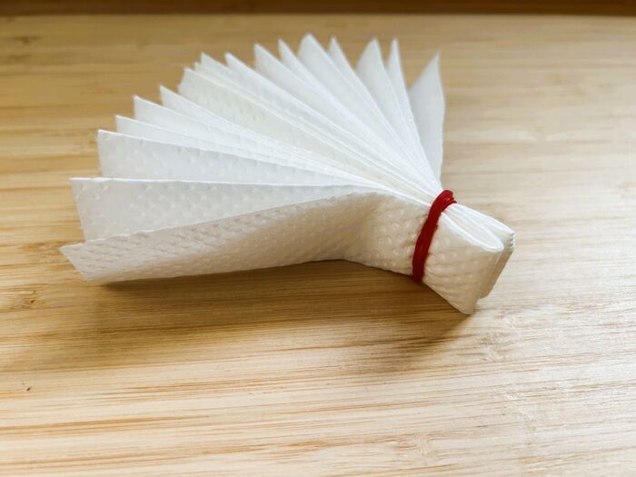 キッチンペーパーを折るだけ！企業発「蛇腹ワザ」を試してみた♡