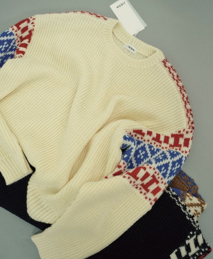 ジエダのフェアアイル柄ニット