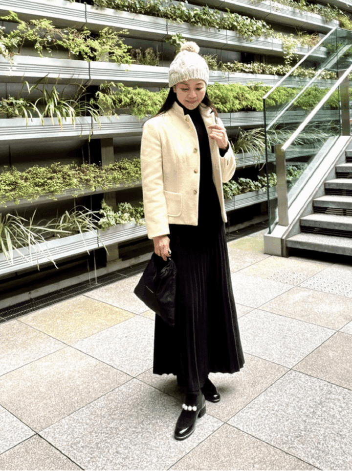 ニット帽を合わせたスタイル②