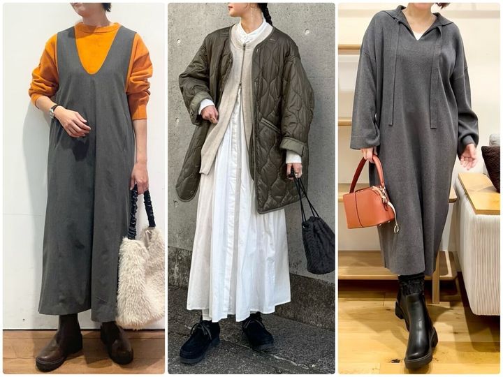 一枚あると便利なワンピース。この冬、大人女性におすすめの「おしゃれワンピースコーデ」をご紹介します。※画像出典：WEAR