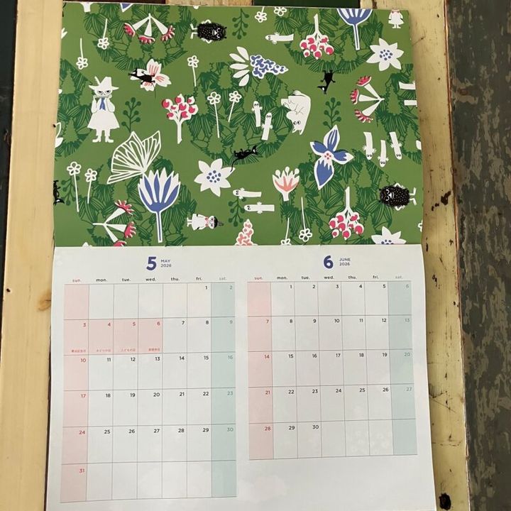 ムーミンカレンダーの5月、6月