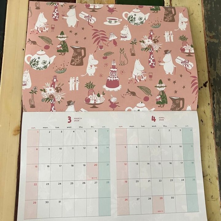 ムーミンカレンダーの３，４月