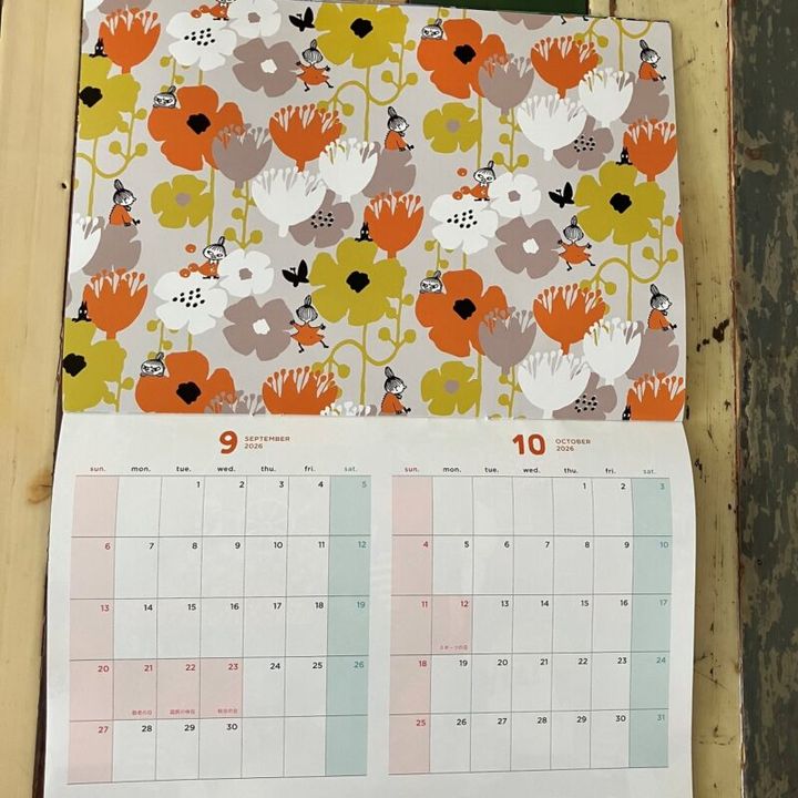ムーミンカレンダーの9月10月