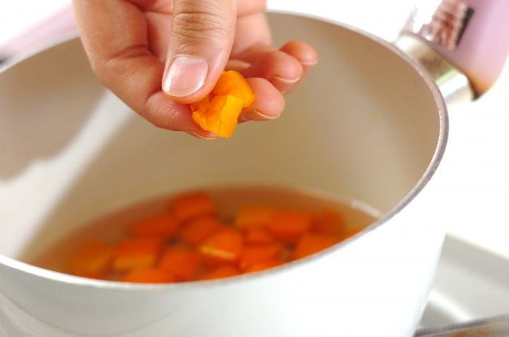 ニンジンと豆腐のテリーヌの作り方1